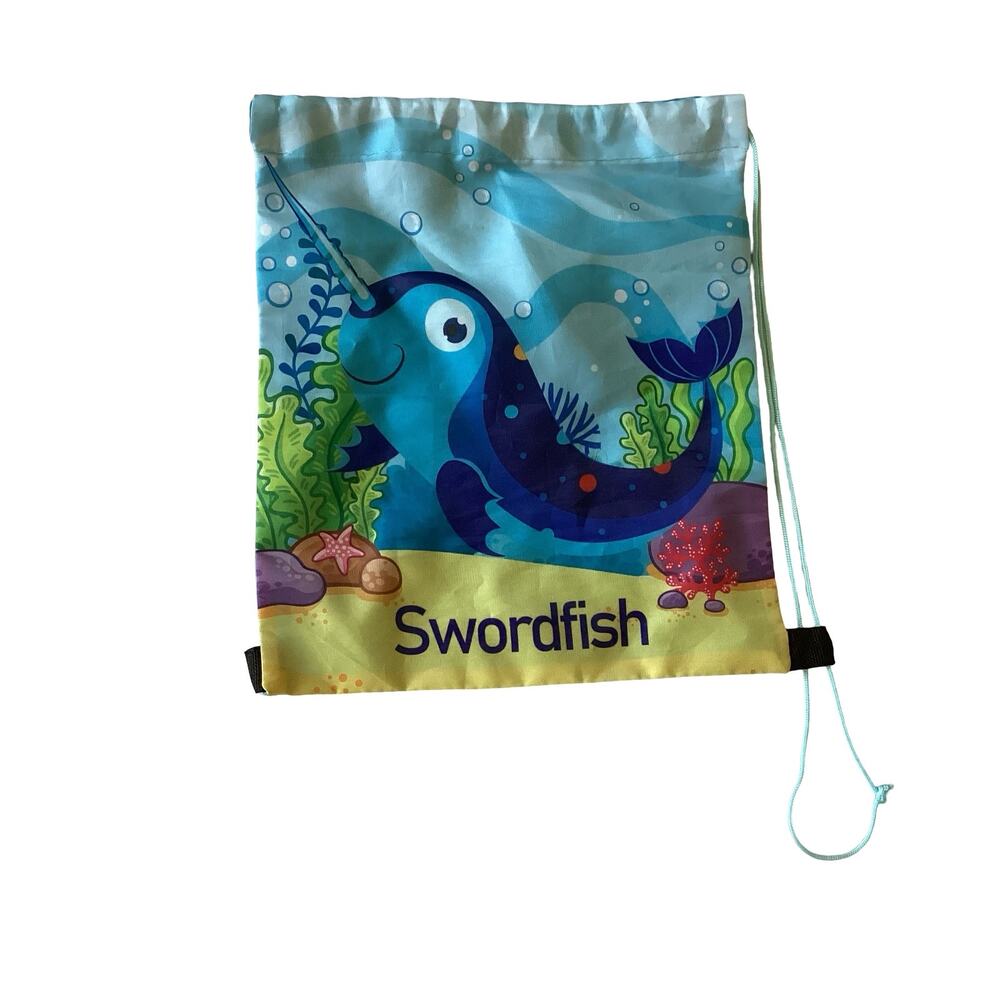 Swordfish Graphic Kids Drawstring Bag